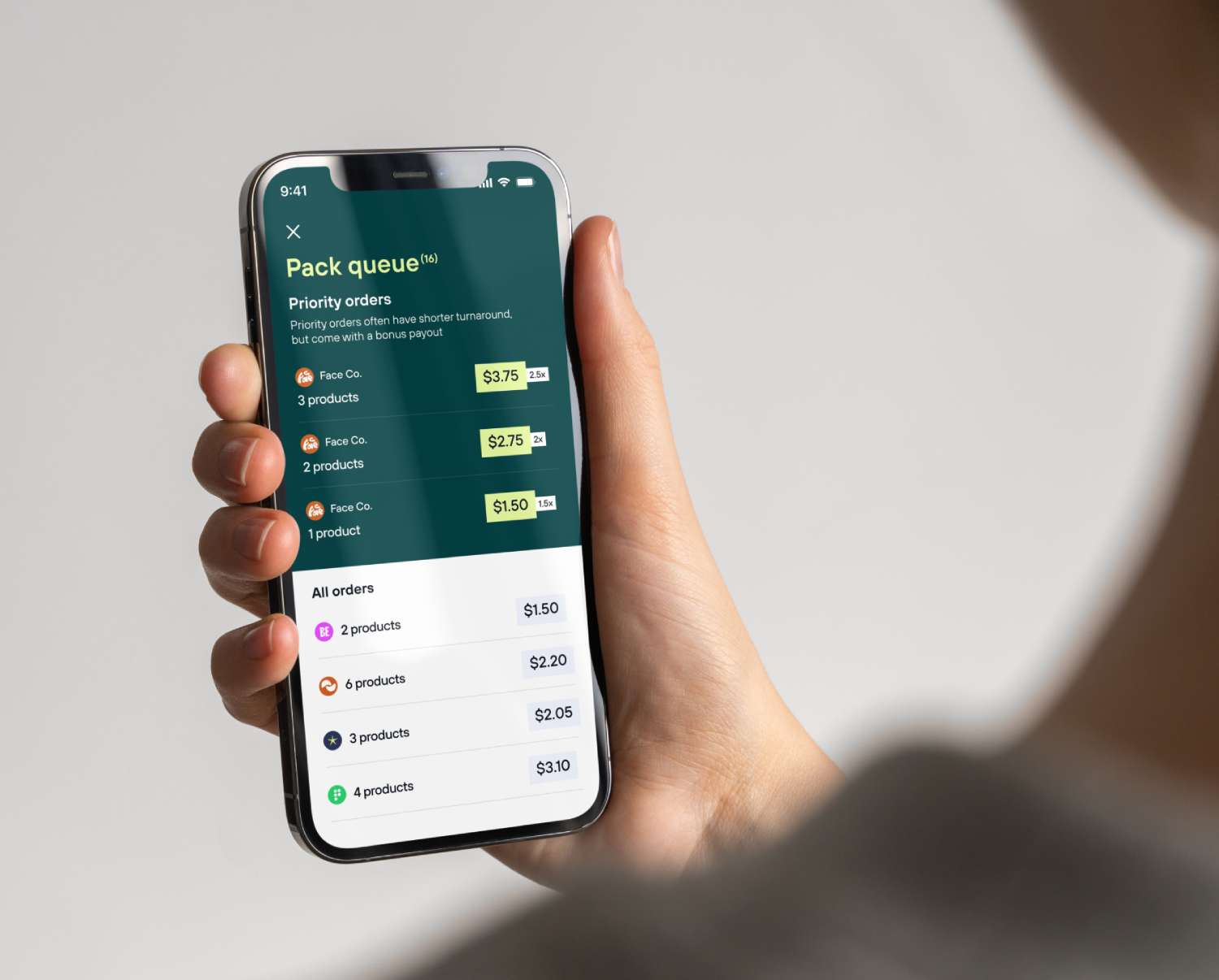 Packsmith's pack an order process - Claim an order